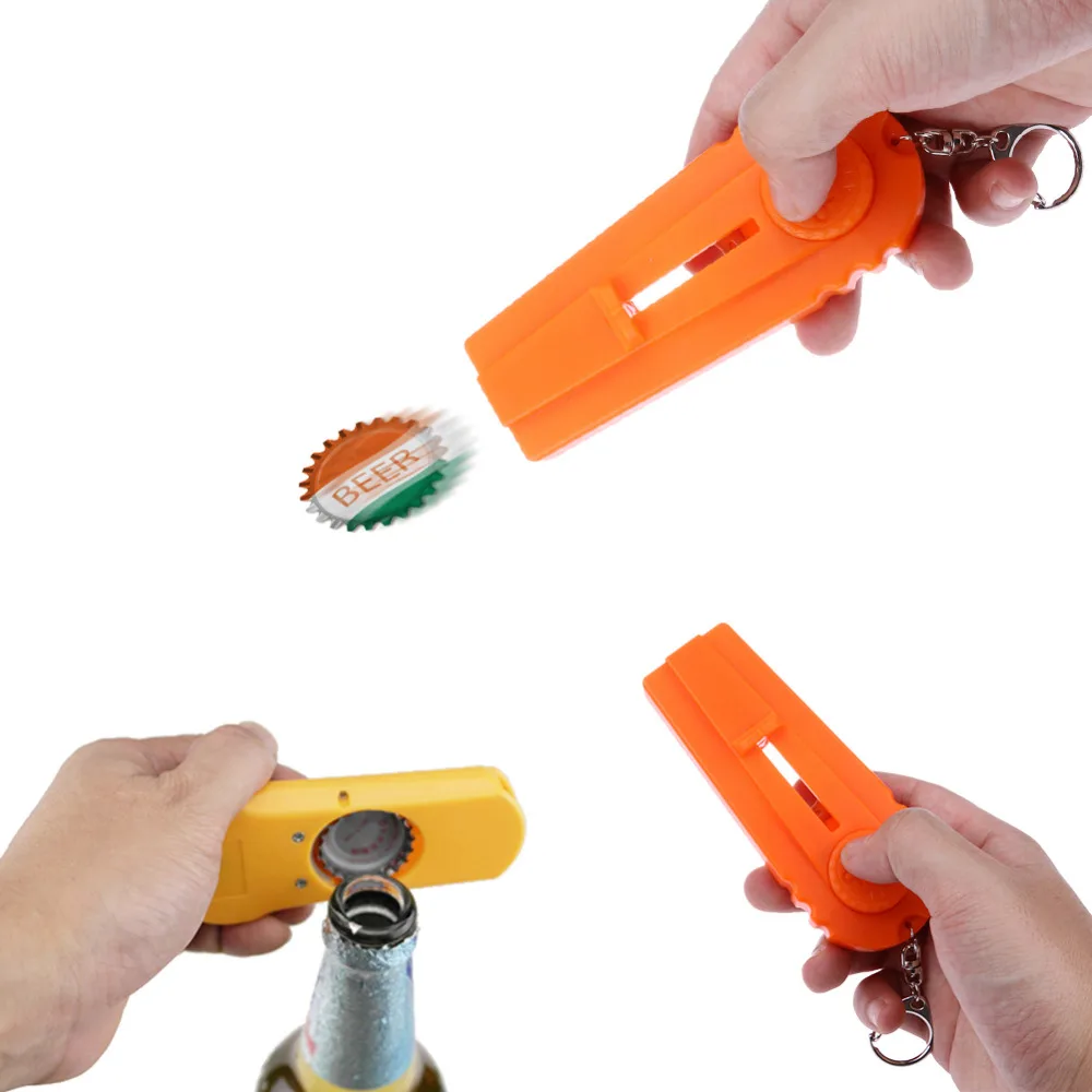 Cap Launcher Key Ring Flying Cap Zappa Bottle Beer Opener Kitchen Tool Gadgets