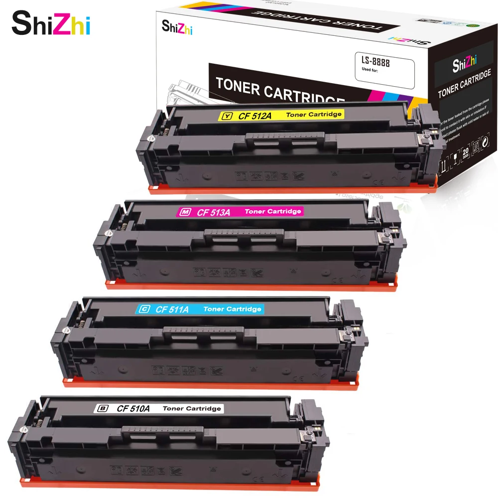 SHIZHI совместимый тонер картридж 204A 510A HP CF510A CF511A CF512A CF513A r Color LaserJet Pro M154 MFP M180 180n m181