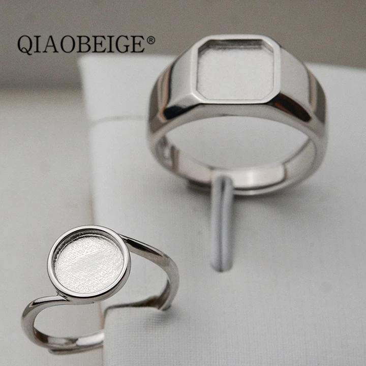 QIAOBEIGE поделки жемчуг крепления кольцо для женщин олень в виде оленьего рога модные украшения аксессуар серебро 925 поиск жемчуга