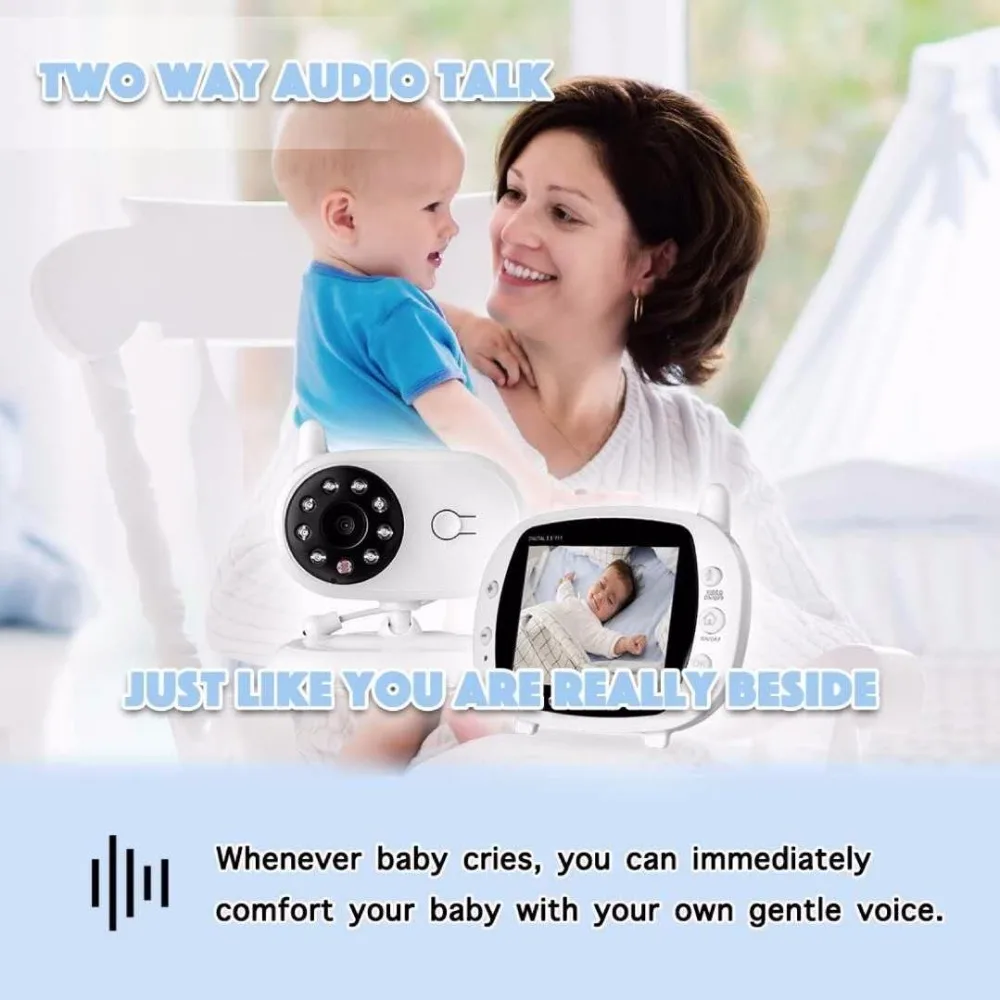 babykam video nanny wireless camera 3.5 inch IR Night Vision 2 way Talk Lullabies Temperature Monitor babyfoon met camera nanny babykam video nanny wireless camera 3.5 inch IR Night Vision 2 way Talk Lullabies Temperature Monitor babyfoon met camera nanny