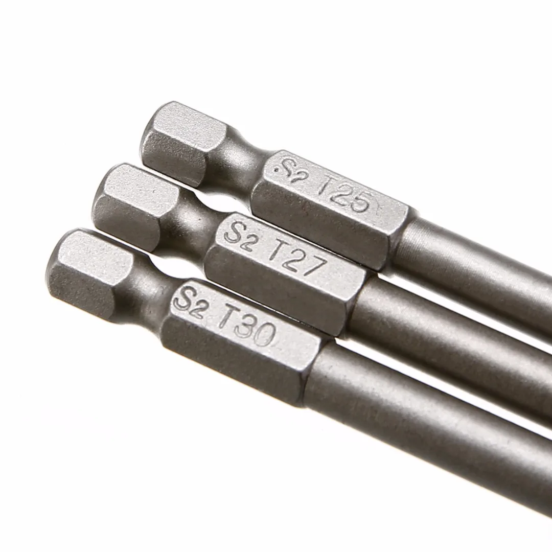 8pcs Torx  Screwdriver Bit 150mm Length Long Steel Magnetic Security Electric Screw Driver Set T8-T40