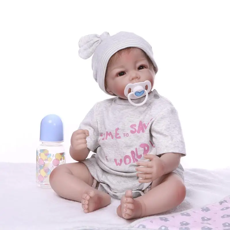 Кукла Reborn Boneca Realista Мягкая силиконовая 50 см|Куклы| |