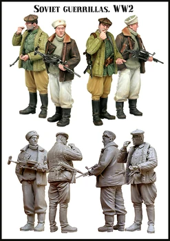

Scale Models 1/ 35 soviet guerrillas include 2 soldiers figure Historical Resin Model