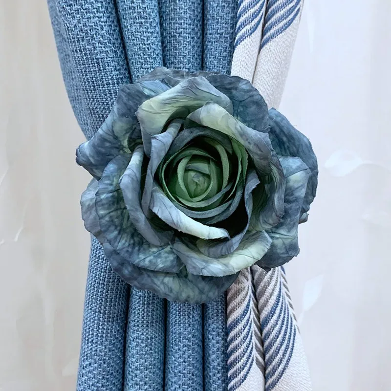 

2Pcs Beautiful Peony Magnetic Flower Elegant Curtain Clip-on Flower Holdback Tieback Holder Panel Home Decor