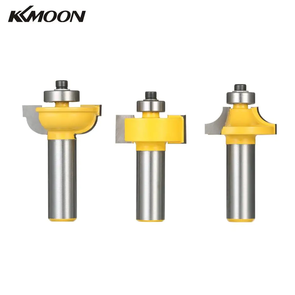 3PCS Kitchen Doors Round Over Bead Glass Door Router Bit 1/2