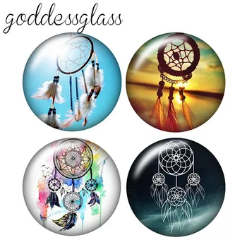 패션 드림 캐쳐 뷰티 10 개 12mm/18mm/20mm/25mm, 라운드 사진 유리 카보 숑 데모 플랫 백 메이킹 결과 ZB0460