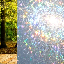Regenboog Window Film Stained Raamstickers Glas Vinyl Zelfklevende Folie Voor Thuis Deur Privacy Beschermende Decoratieve Sticker