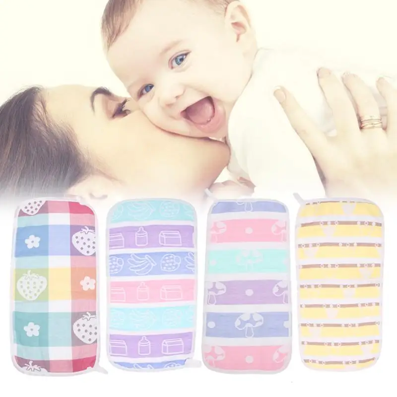 50 X 25cm Baby Girls Boys 4 Layer Jacquard Gauze Towel Baby Face Wash