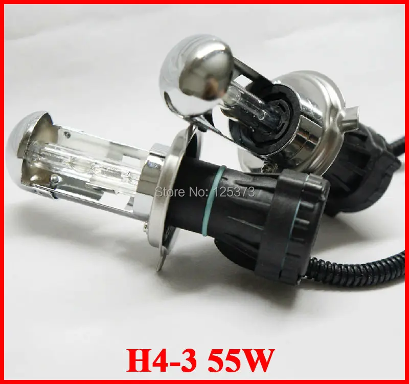 

2X Bi Xenon 55W H4 12V AC HID Automotive Headlight Replacement Bulbs H4-3 BiXenon Hi/Lo Beam Lamp 4300/6000/8000K