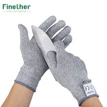 Finether порезостойкие перчатки Садоводство перчатки EN388 уровень 5 стойкость к порезам анти истиранию безопасности работы защита рук перчатки
