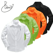 Детская весенне-осенняя рубашка из чистого хлопка рубашки для мальчиков повседневная детская одежда г., модная детская рубашка с длинными рукавами