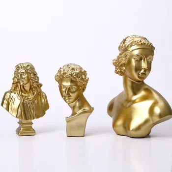 

Retro David Head Portraits Bust Aphrodite Statue Moliere Jean Baptiste Poquelin Home Decorations Resin Craftwork 35cm L1924