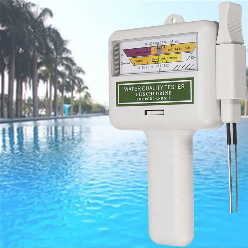 

PC101 PH/CL2 Portable Water Tester Level Meter PH Chlorine Tester for Swimming Pool Spa Tester Accessories Water Quality Monitor