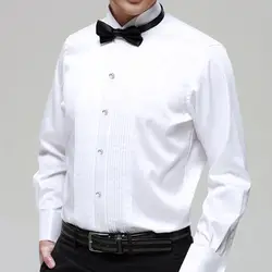 Мужская рубашка для выступлений со складками среднего возраста для взрослых Chorus сценическая одежда для выступлений белая рубашка с