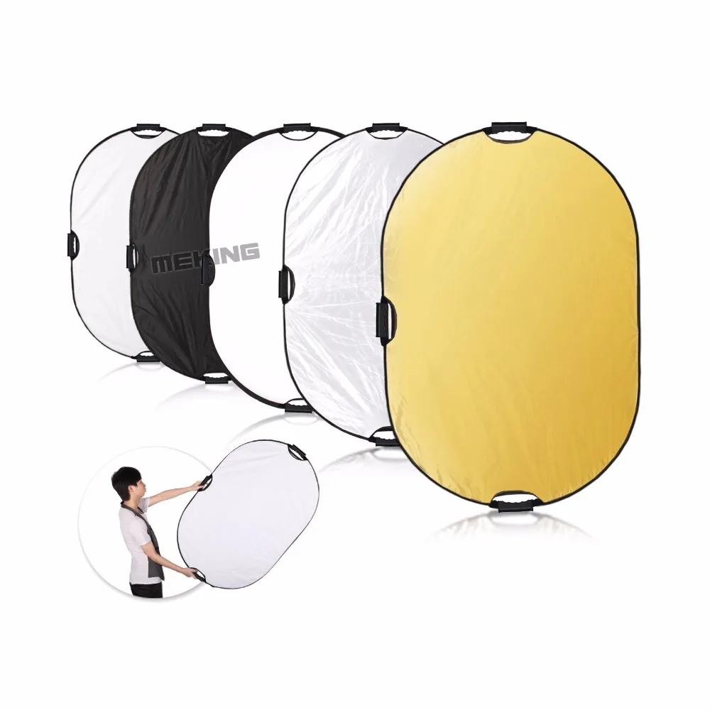 80x120cm 5in1 Portable Reflector Studio Photo Collapsible Multidisc