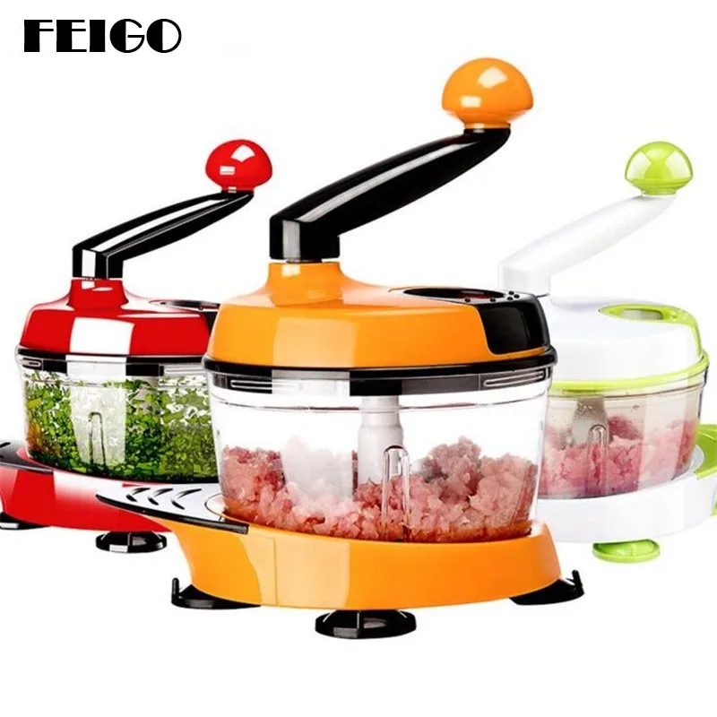 

FEIGO 1Pc 1500ml Multifunctional Home Manual Meat Grinder For Mincing Meat/Vegetable/Spice Hand-cranked Meat Mincer Sausage F601