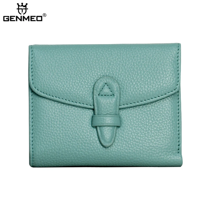 

New Arrival Famous Brand Design Cow Leather Wallets Women Genuine Leather Wallet Soft Real Leather Purse Card Holder Clutch Bag