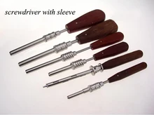 Medical orthopedic instrument font b screwdriver b font with sleeve holder implant bone screw cortical cancellous