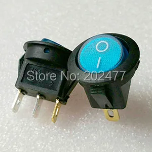 1000pc/lot 16A 12V 3 Pin Car Round Blue LED Illuminated Light ON/OFF Rocker Switch | Автомобили и мотоциклы