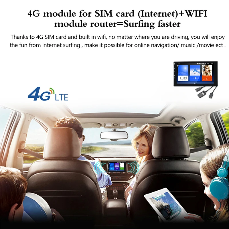 Junsun 7 &quot2 DIN 4 г Android универсальный автомобильный DVD Радио мультимедийный плеер