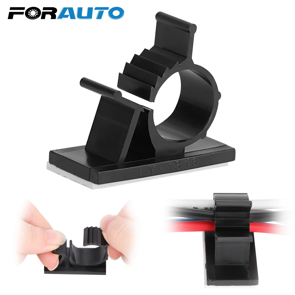 

1Pcs Auto Charger Line Clasp Clamp Cord Cable Wire Clear Up Cable Organizer Holder Self-adhesive Car-styling Car Wire Fixed Clip