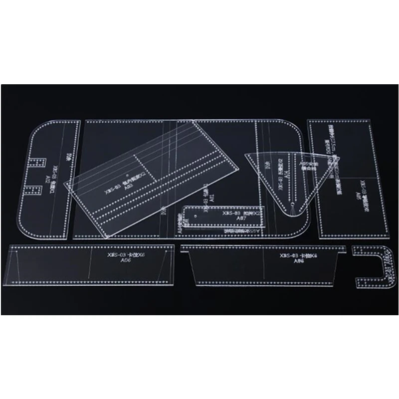 Практичный акриловый шаблон бумажника прозрачные шаблоны кожаный шаблон для рукоделия трафарет для изготовления бизнес длинных кошельков