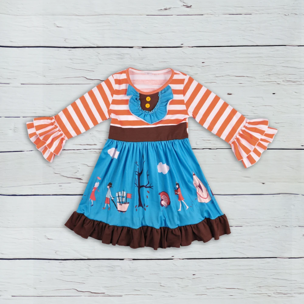 

Wholesale Price Christmas angel girl dress girls high quality boutique baby girl cotton boutique dress LYQ808-273