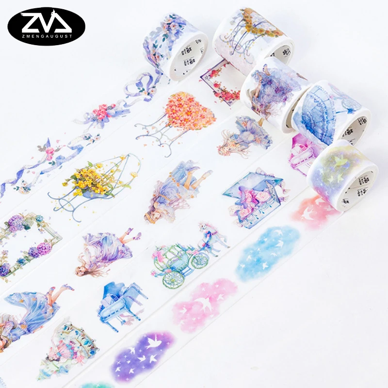 

1X Fairy tale story wide Washi Tape Scrapbooking Diary DIY Decorative Adhesive tape Masking Tape Office label sticker stationery