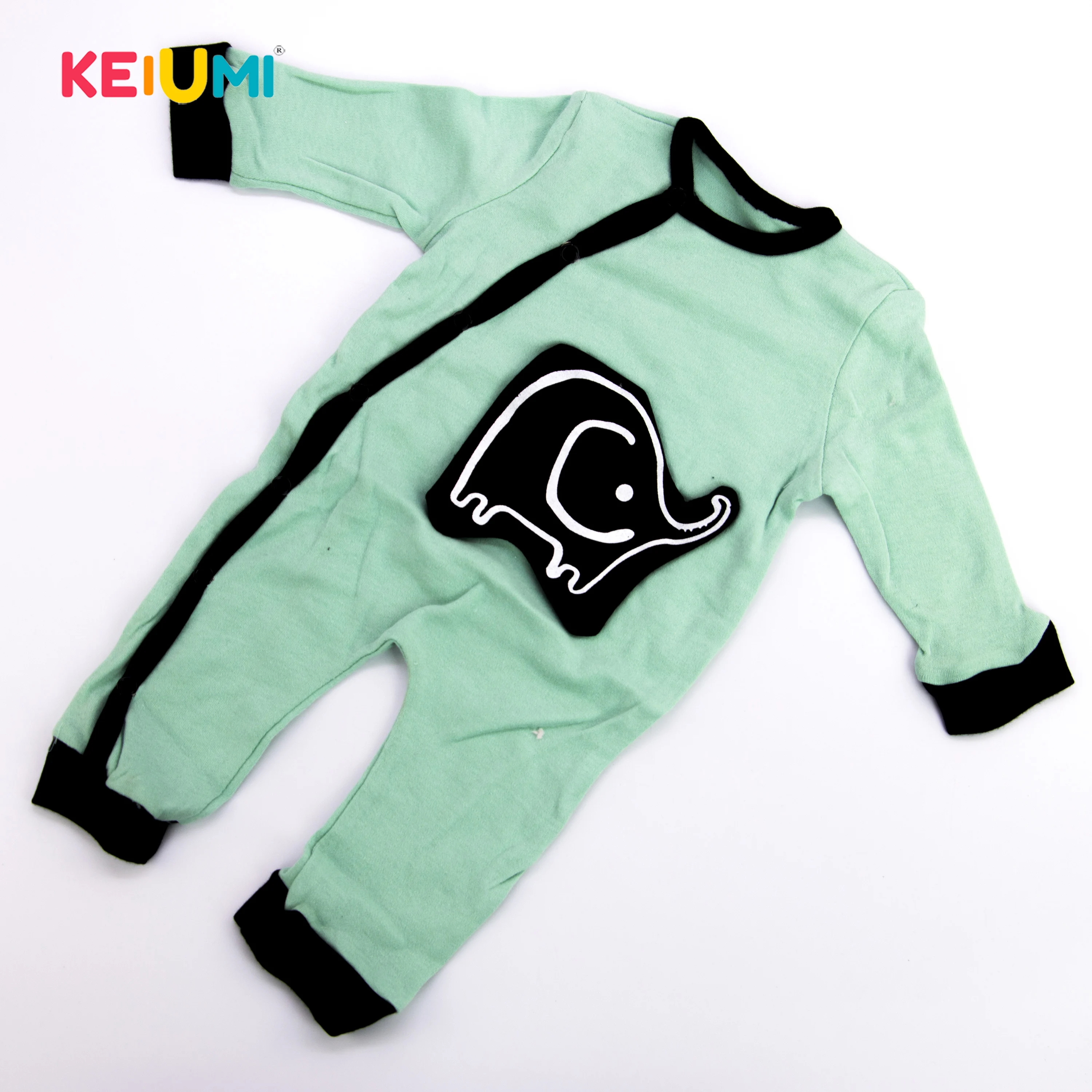 Модная одежда KEIUMI для кукол новорожденных 22-23 дюйма синяя Слон комбинезон Одежда