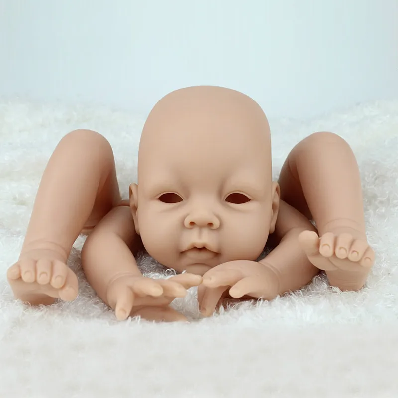 

45cm Realistic Newborn Baby Doll Kits Lifelike Reborn Dolls Mould Soft Silicone Vinyl Unfinished Doll Kits Unpainted Blank Kits