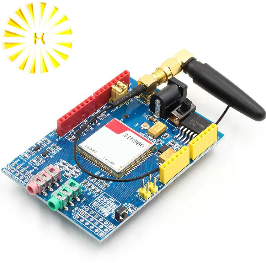 

SIM900 850/900/1800/1900 MHz GPRS/GSM Development Board Module Kit For Arduino Connector