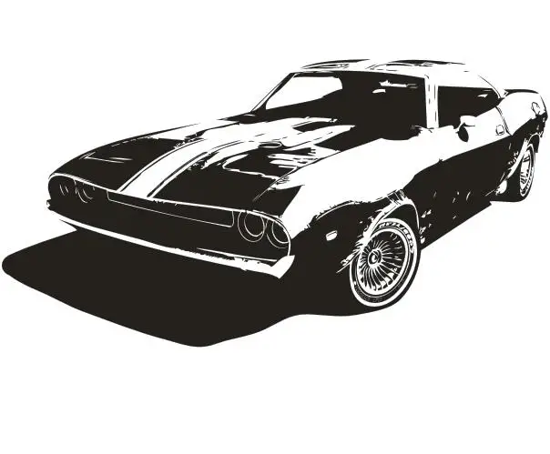 Race car Wall Sticker Mustang Race Car Fast Ford Mural Art