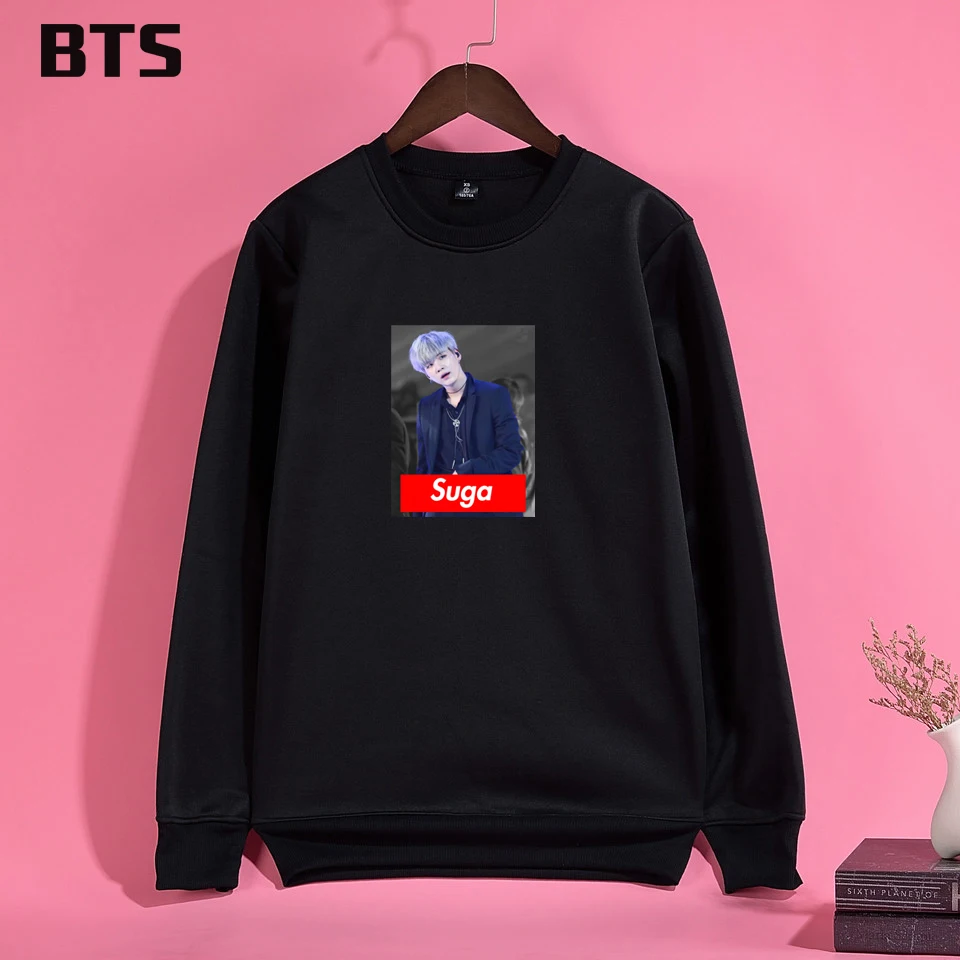 BTS BangTan мальчики Suga толстовки женские печати Толстовка Harajuku женские новые модные женские толстовки с длинным рукавом