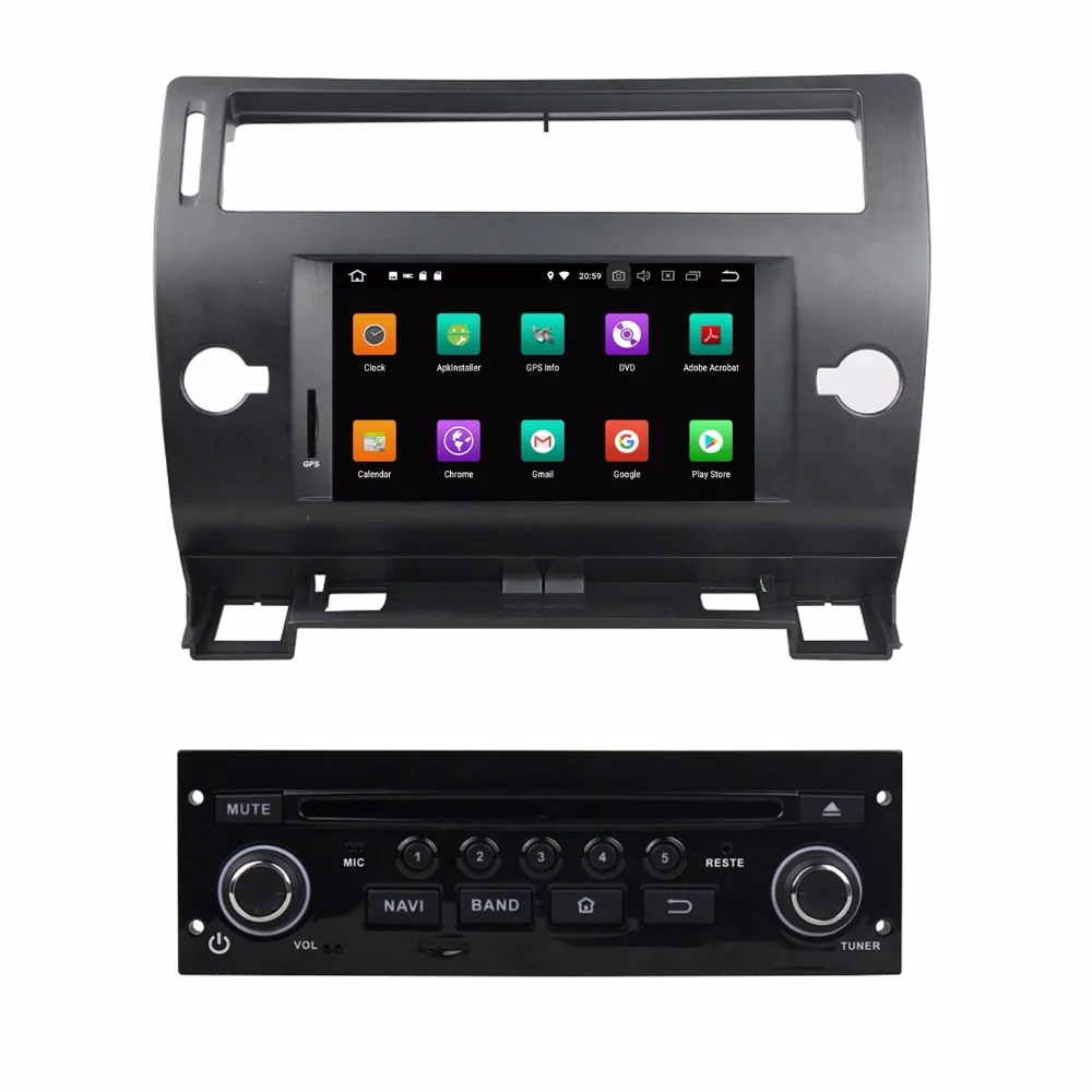Perfect 7 inch Octa Core Android 9.0 Car Radio DVD GPS Navigation For CITROEN C4 2005-2011 Car multimedia 4G RAM 64G RAM STEREO media 2
