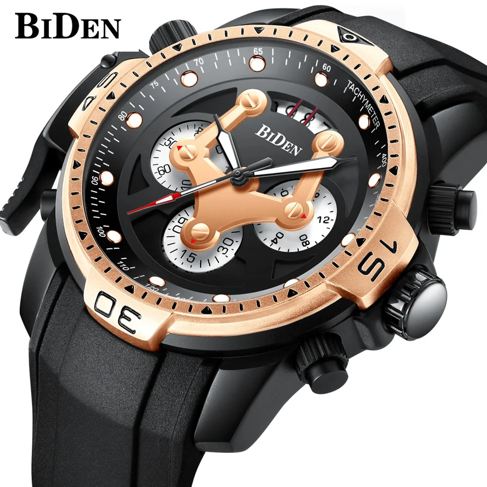 

Mens Watches Top Brand Luxury Watch Men Silicone rubber Chronograph Sport Military Wrist watches Male Clocks 30M waterproof