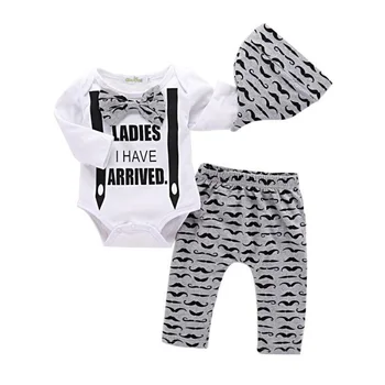

COSPOT Baby Boys Clothing Set Newborns Autumn Cute Beard Print Bebes Clothes Suits Baby Boy Clothes Outfit 2019 New Arrival 25