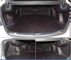 Хорошо! Специальные материалы ствола + сзади коврики + две стороны коврики для Kia K7 2014 водонепроницаемый кожа ковры для Kia K7 2013 -2011, бесплатная