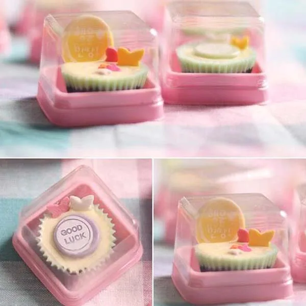

30Set 5.5cm*5.5cm*4cm Single pink colors mini chocolate boxes Gift packaging boxes Wedding Party Favor Decor