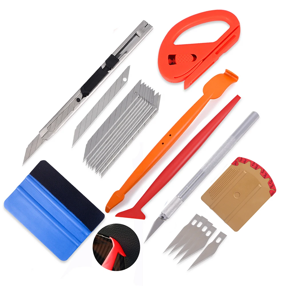 

EHDIS Car Vinyl Wrap Magnetic Squeegee Scraper Sticker Cutter Knife Kit Auto Carbon Film Magnet Car Styling Sticker Accessories