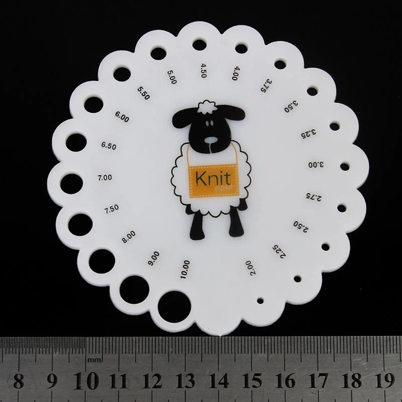 

Diameter 10Cm Lot Round Knitting Knit Needle Sizer Gauge Measure sweaterRuler Tool Weaving