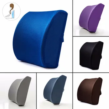 

Memory Foam Breathable Healthcare Lumbar Cushion Back Waist Support Travel Pillow Car Seat Home Office Pillows Relieve Pain
