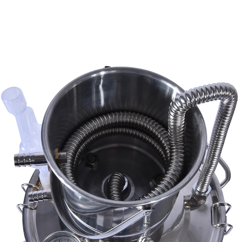 3 Gal /10 Litres Distiller Whisky Water Distiller Moonshine 304 Stainless Steel Distillation Boiler Brewer Cooler Kit