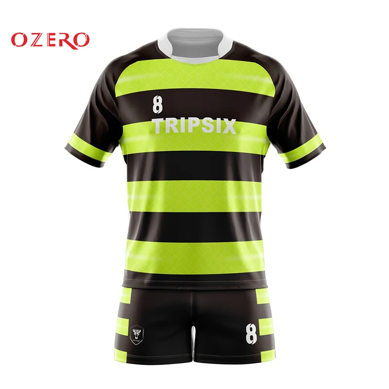 Verde y amarillo único Australia Rugby Jersey diseñador