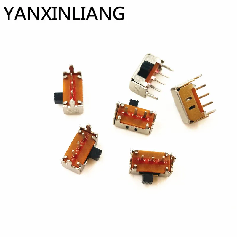 

10Pcs SK23D07 8 Pin PCB 3 Position 2P3T DP3T Miniature Slide Switch Side Knob SK23D07VG5 Handle high 5mm