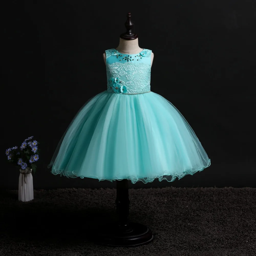 Кружевное платье принцессы с цветочным узором для девочек на свадьбу; костюм для подростков; детское платье для девочек на день рождения, выпускной вечер; вечернее платье; BH-3002