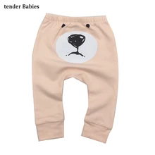 Милые шаровары с животными для новорожденных мальчиков и девочек летняя одежда длинные брюки для малышей от 0 до 24 месяцев штаны для малышей