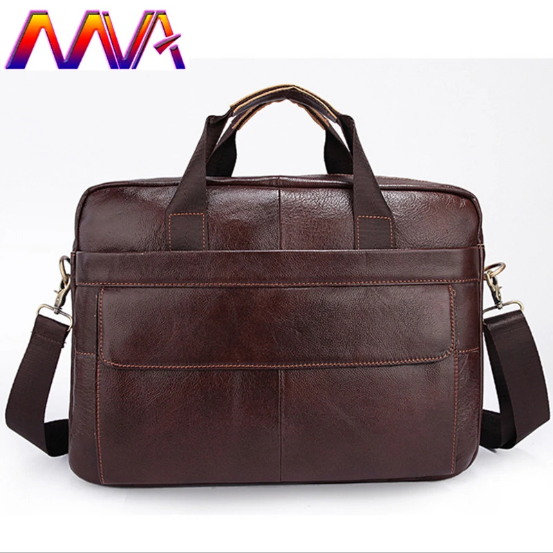 

MVA Fashion genuine leather men briefcase of cheap price leather laptop briefcase bag with cow leather men computer shoulder bag