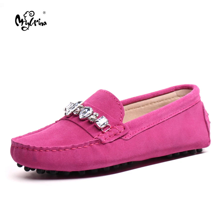 

MYLRINA High Quality genuine leather women shoes Female Casual Fashion Flats Spring Autumn driving shoes women leather loafers
