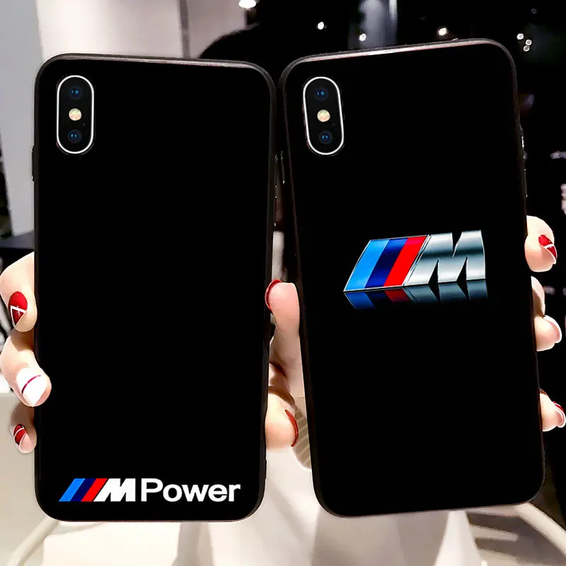 

Simple Black Brand BMW Soft Silicone Phone Case for iPhone X XR XS Max 5s SE 6 S 6s 7 8 Plus Cover Fundas Capinha Coque