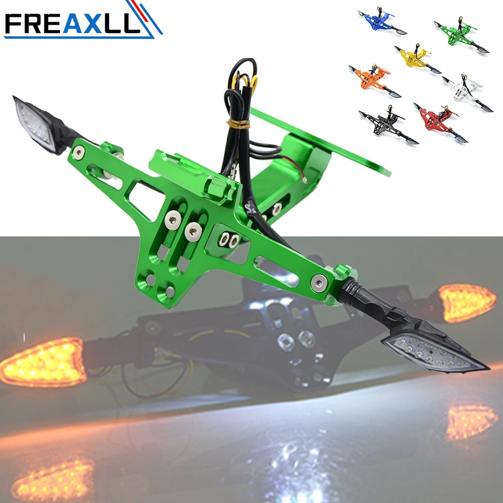 

For Kawasaki NINJA250/300R/400/400R/650R/ZX10R/RR/KRT ER6F ER6N VERSYS300X Motorcycle Fender Bracket License Plate Light Stand
